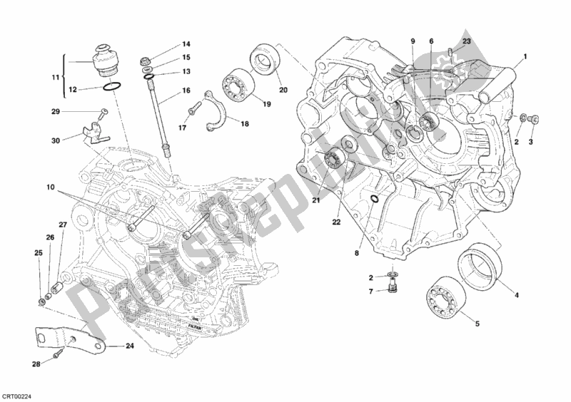 Todas as partes de Bloco Do Motor do Ducati Superbike 999 S 2005
